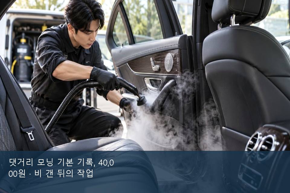 댓거리 모닝 기본 기록, 40,000원 · 비 갠 뒤의 작업
