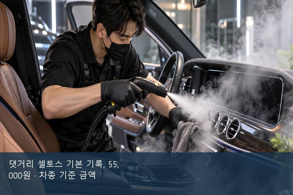 댓거리 셀토스 기본 기록, 55,000원 · 차종 기준 금액